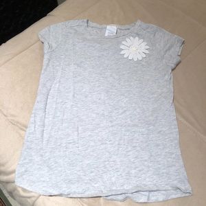 Crewcuts Grey with Flower T-shirt